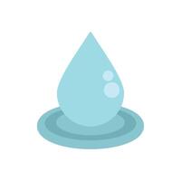 Big water drop splashing in a puddle vector