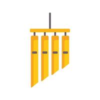 Wind chime hanging and making relaxing sounds icon vector