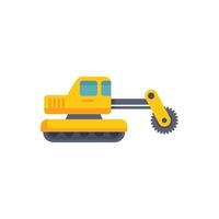 Tree shear cutting machine working in forest harvesting timber vector
