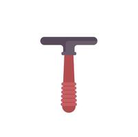 Window cleaning squeegee with rubber on a white background vector