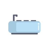 Modern kitchen countertop with sink and faucet for washing dishes vector