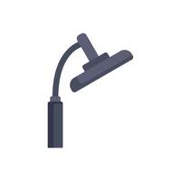 Modern street lamp casting light downwards in flat style vector