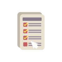 Online survey form with mouse cursor clicking checkbox vector