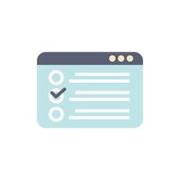 Online survey form showing customer feedback on computer screen vector