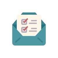 Email containing checklist for sending out newsletter vector