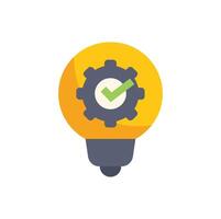Light bulb showing successful implementation of new idea vector