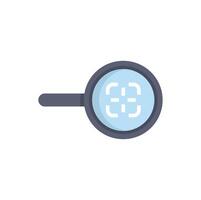 Magnifying glass showing crop marks for precise editing and photography composition vector