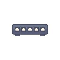 Network switch providing stable and fast internet connection vector
