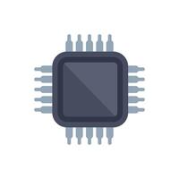 Microchip cpu processor icon showing data processing concept vector