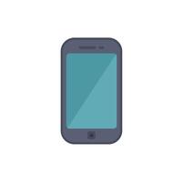 Modern smartphone displaying solid color background vector