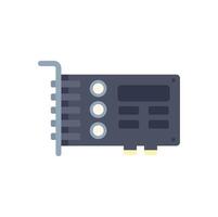 Internal sound card connecting to motherboard for audio output vector