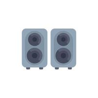 Pair of audio speakers standing on a white background vector