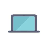Modern laptop computer showing blank screen displaying minimalist design vector