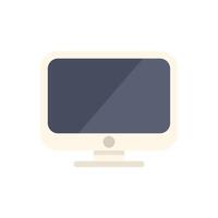 Modern flat screen computer monitor displaying blank screen vector