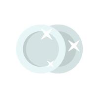 Clean plates stacked on top of each other sparkling vector