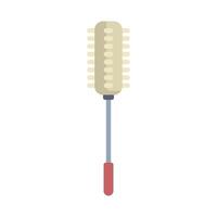 Cleaning brush tool for washing bottles and tubes icon vector illustration
