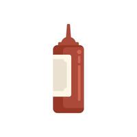 Plastic bottle with blank label for ketchup or mustard vector