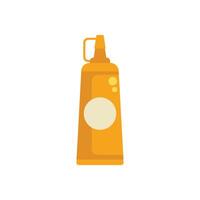 Plastic mustard bottle with blank label for branding vector