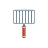 Barbecue grill spatula with wooden handle for grilling food vector