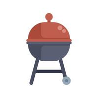 Barbecue grill standing on a white background is waiting for the meat vector