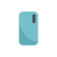 Back view of a modern smartphone with multiple cameras vector