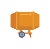 Portable concrete mixer rotating drum for construction site mixing cement vector