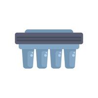 Blue ice cube tray making ice for drinks and cocktails vector