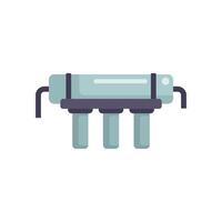 Reverse osmosis water filter is making clean water from dirty water vector