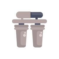 Water filter purifying tap water with two stage filtration system vector