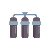Water purification system with filters providing clean and drinkable water vector