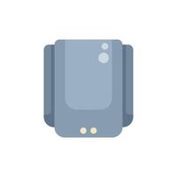 Smart watch showing time on screen with side buttons vector