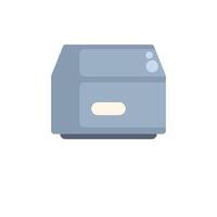 Modern office multifunction printer machine printing documents vector