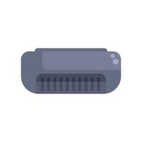 Conditioner machine hanging on wall cooling system for home or office vector illustration in flat design