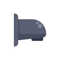 Wall mounted automatic hand dryer activating with sensor icon vector