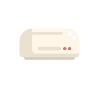 Modern toaster with temperature control heating bread for breakfast vector