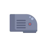 Modern digital video projector lying on surface vector