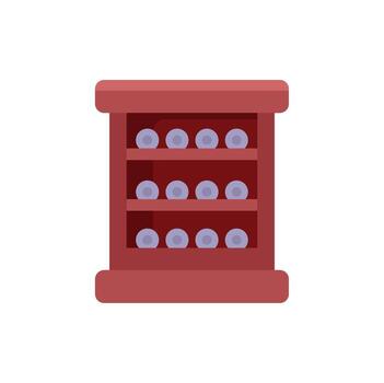 vino botellas descansando en un vino estante mostrando un colección de vino botellas vector