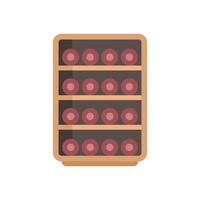 Wine bottles resting on a wine rack storing wine bottles vector