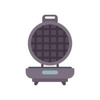 Modern electric waffle maker standing on white background vector