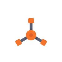 Abstract molecule icon representing scientific research and innovation vector