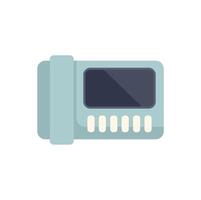 Office phone showing blank screen displaying modern communication technology vector
