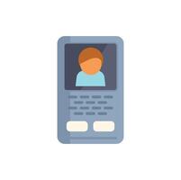 Smartphone showing user profile with photo and personal information vector