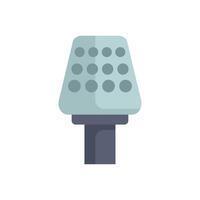 Professional studio microphone standing on stand icon vector
