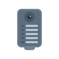 Modern intercom system with camera displaying user interface vector