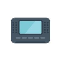 Modern audio recorder device recording sound on white background vector