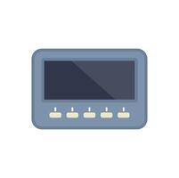 Vintage digital device showing blank screen with buttons vector