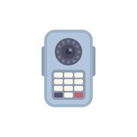 Modern intercom system with camera and keypad displaying security features vector