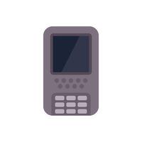 Electronic data capture device showing blank screen with keypad vector