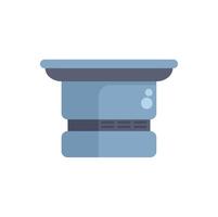 Air purifier removing dust and purifying air in flat style vector