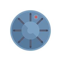 Smoke detector is detecting the smoke in flat design style vector